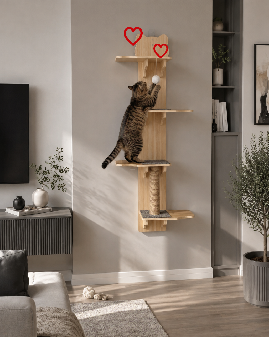 Arbre à chat mural design