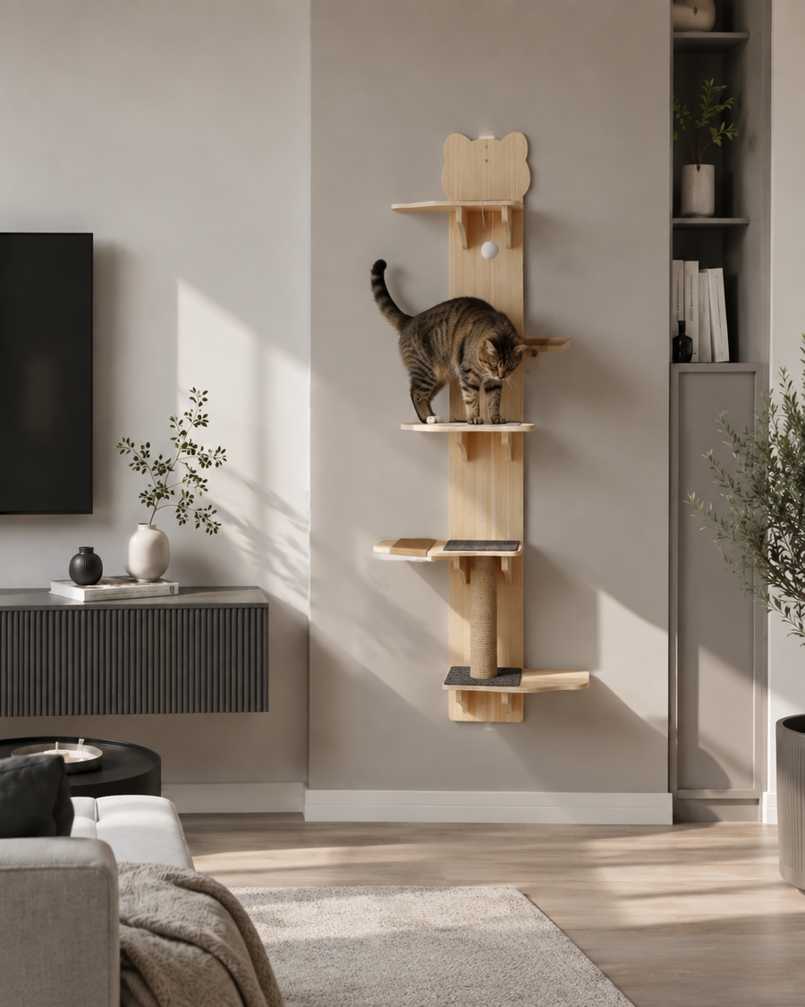 Ça va abîmer le mur. · Round Face Style — arbre à chat mural design