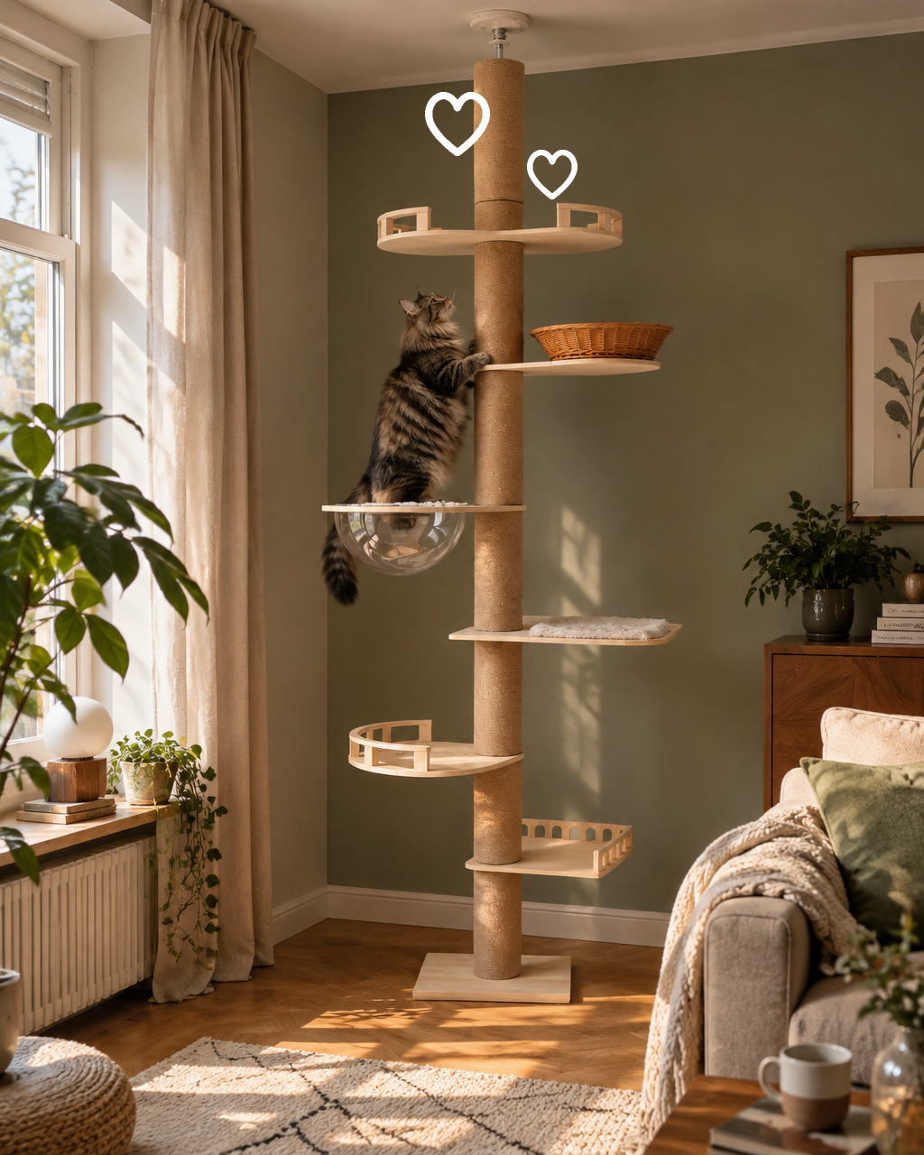 Arbre à chat géant fixation plafond