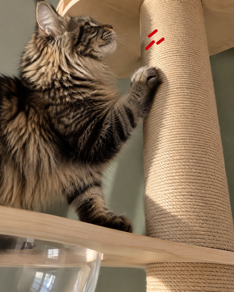 Il va s'effondrer sous le poids du chat. · Germany — arbre à chat géant fixation plafond