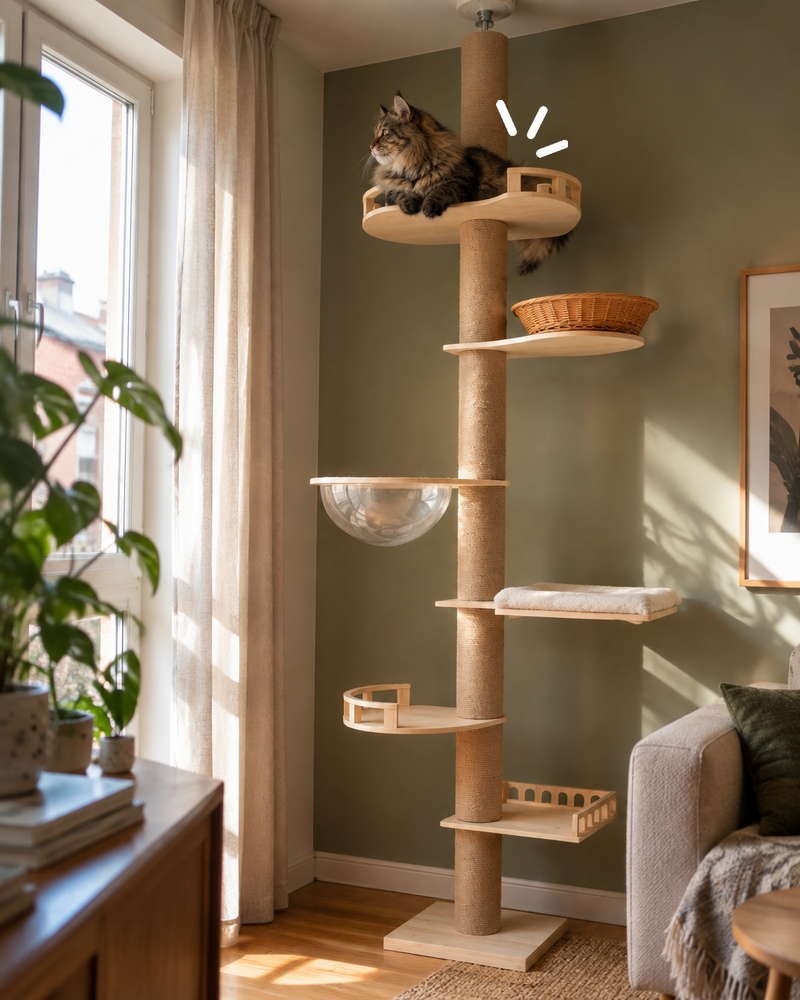 Arbre à chat géant fixation plafond