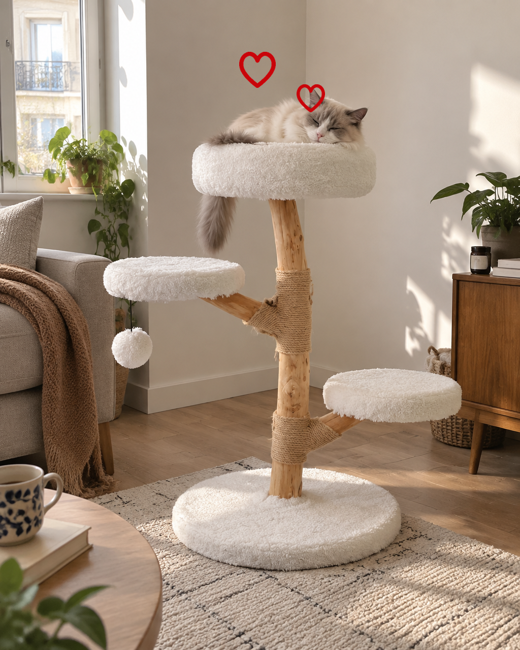 Arbre à chat tronc naturel