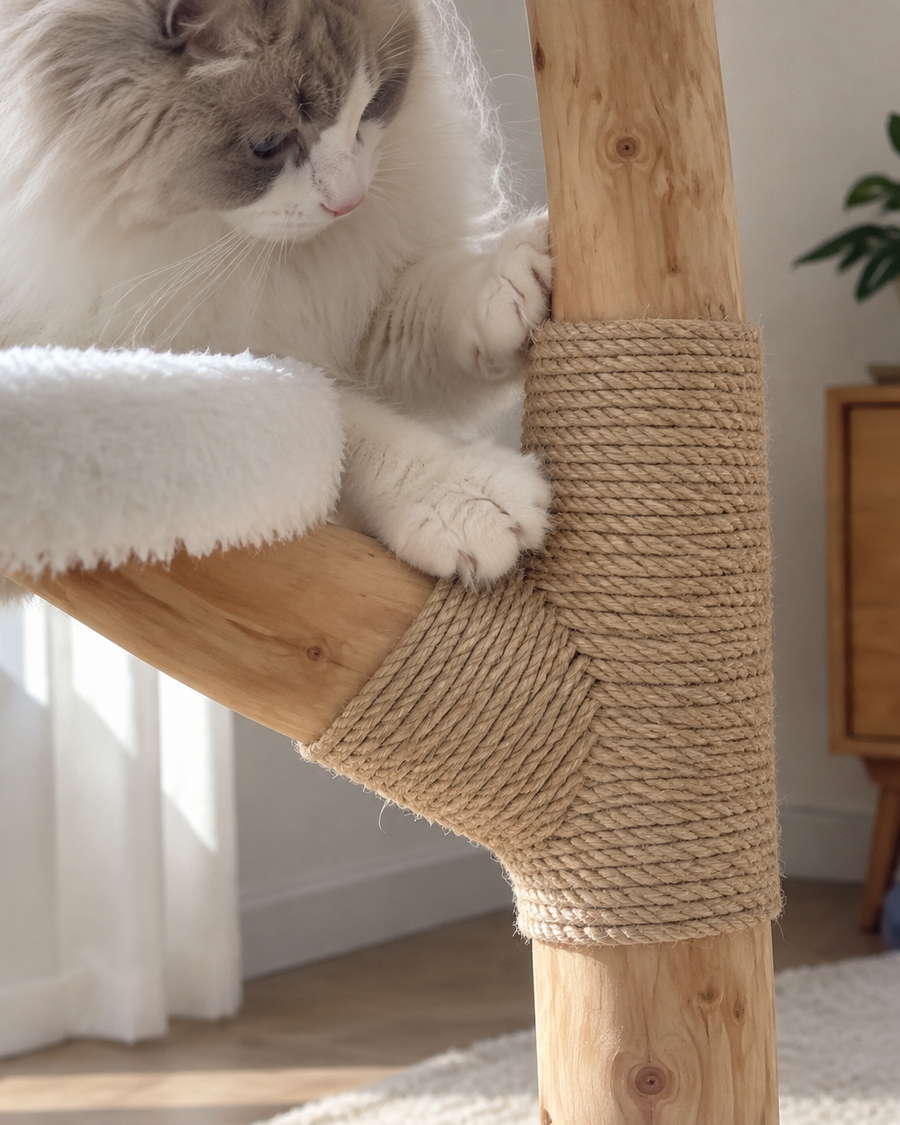 Il est trop haut pour mon plafond, ou trop large pour le coin. · FXC7PDRSFLQ6D0 — arbre à chat tronc naturel