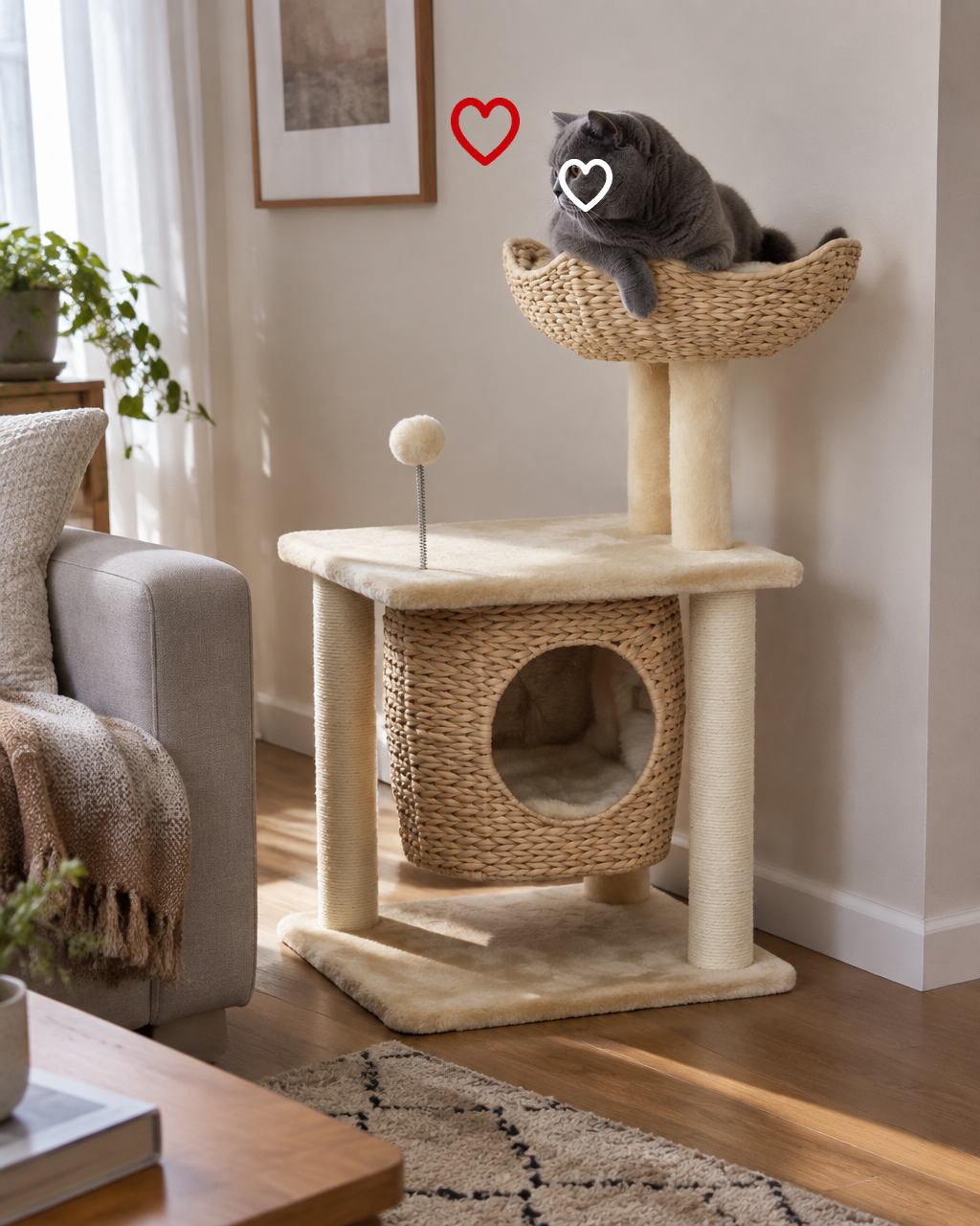 Arbre à chat design naturel