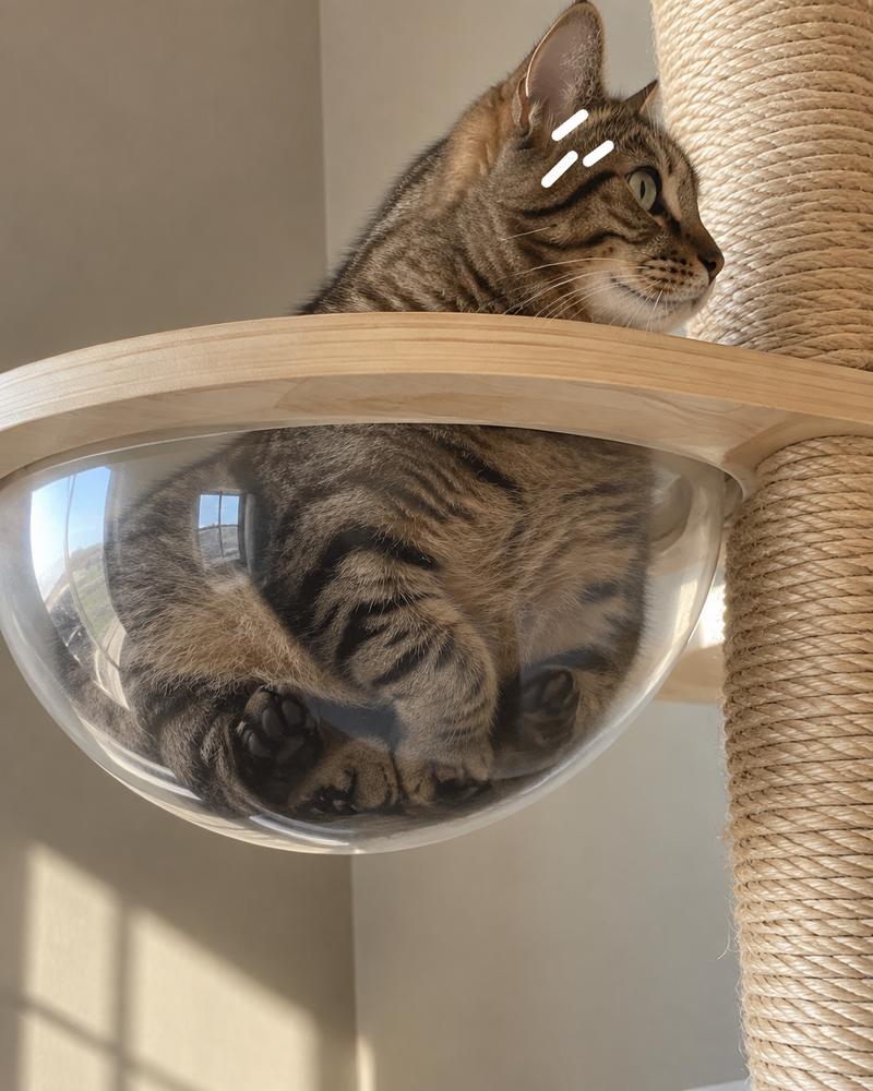 Il va s'effondrer sous le poids du chat. · Cat Tree Tower — arbre à chat gros tronc