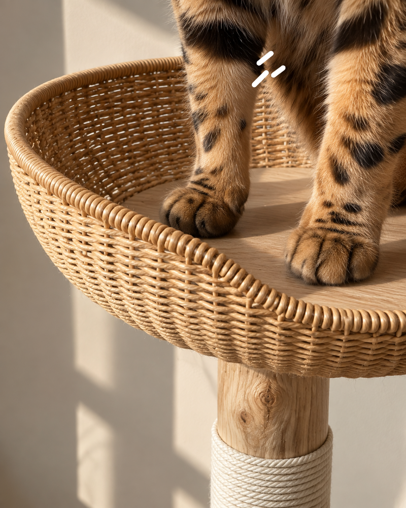 Arbre à chat en bois design
