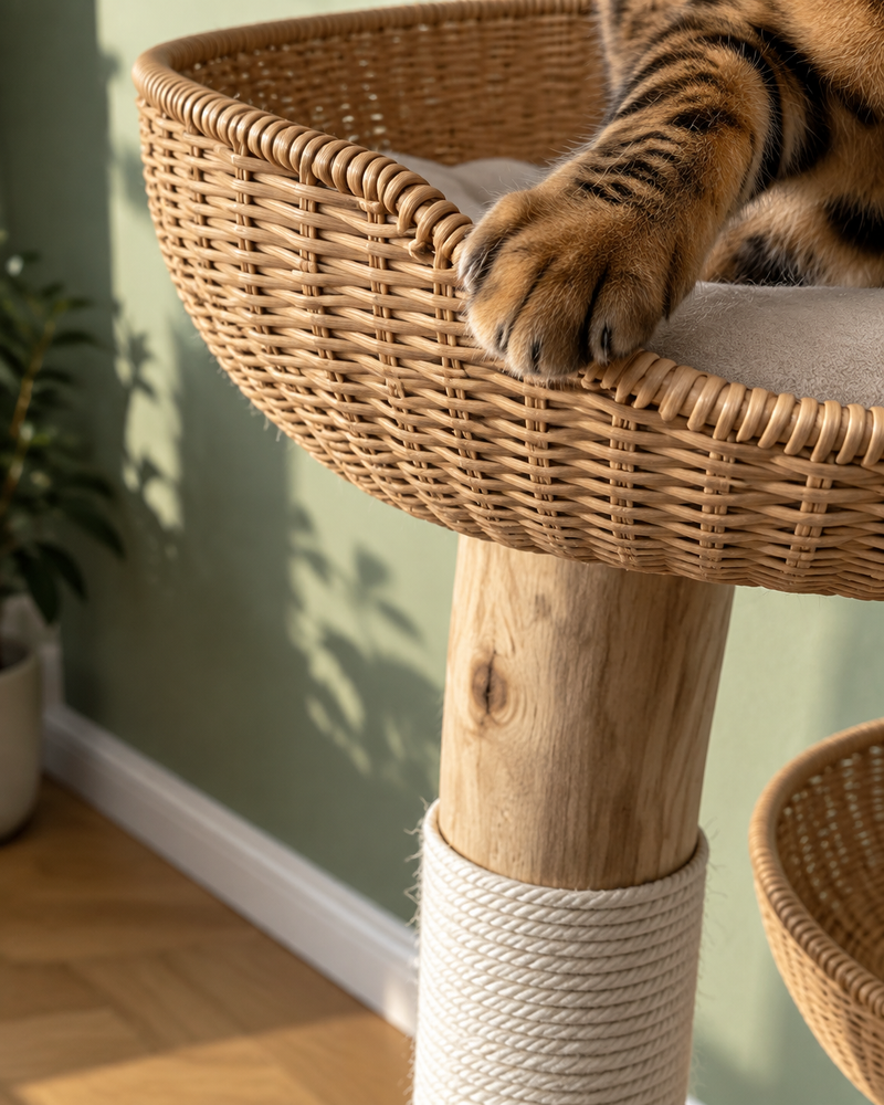 Il est trop haut pour mon plafond, ou trop large pour le coin. · style-1 — arbre à chat en bois design