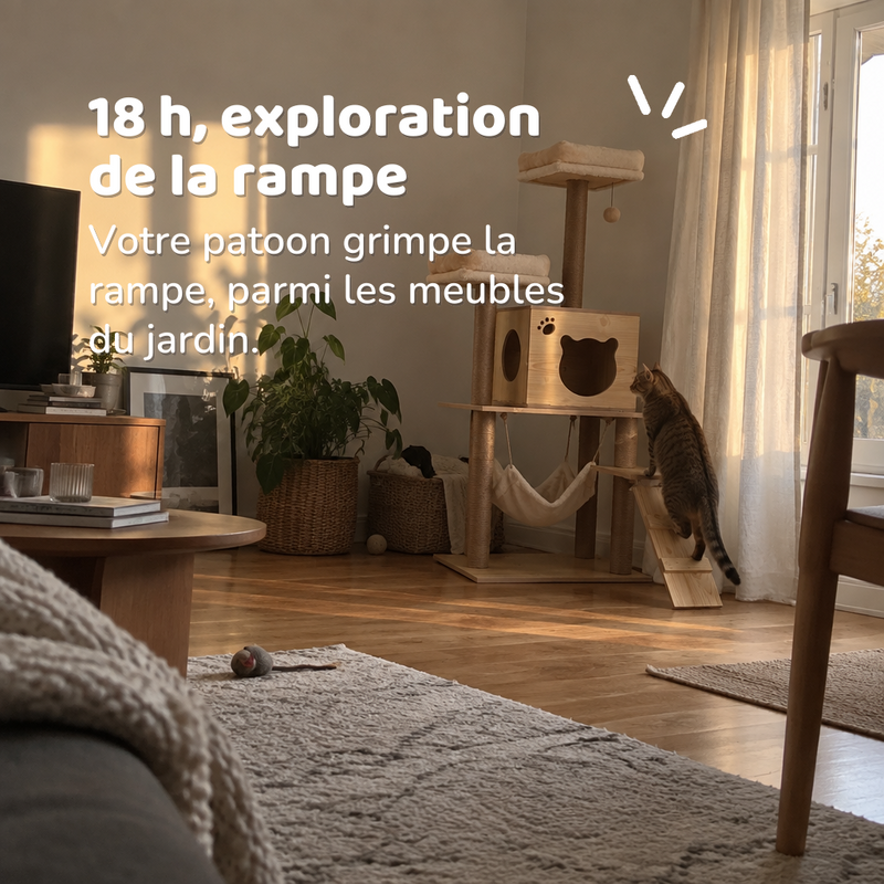 Arbre à chat extérieur bois