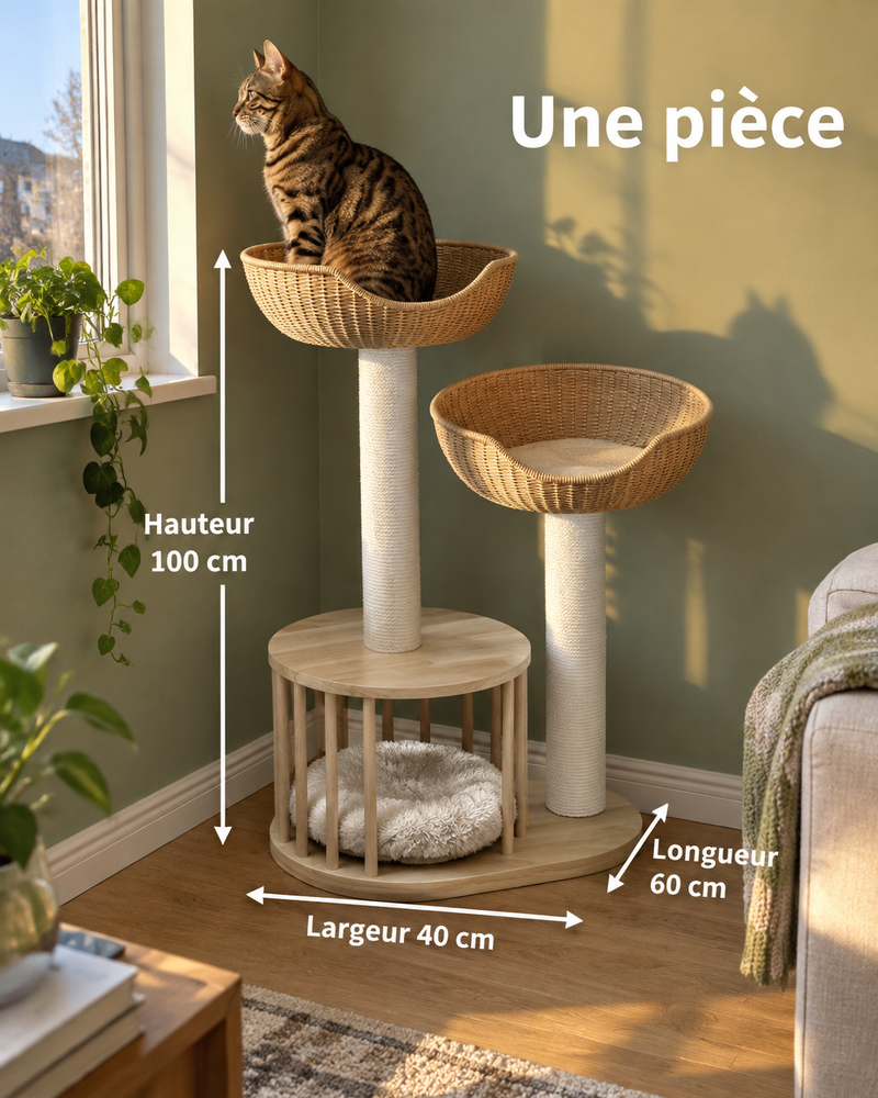 Variante · style-2 — arbre à chat en bois design