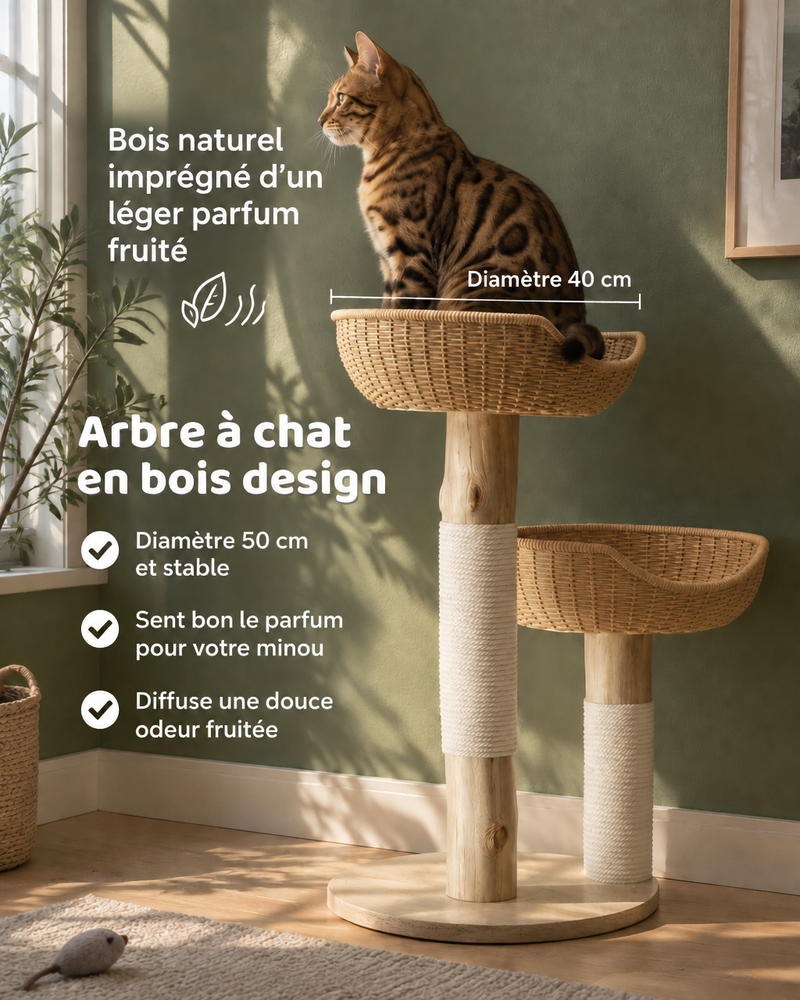 Photo · 2 — arbre à chat en bois design