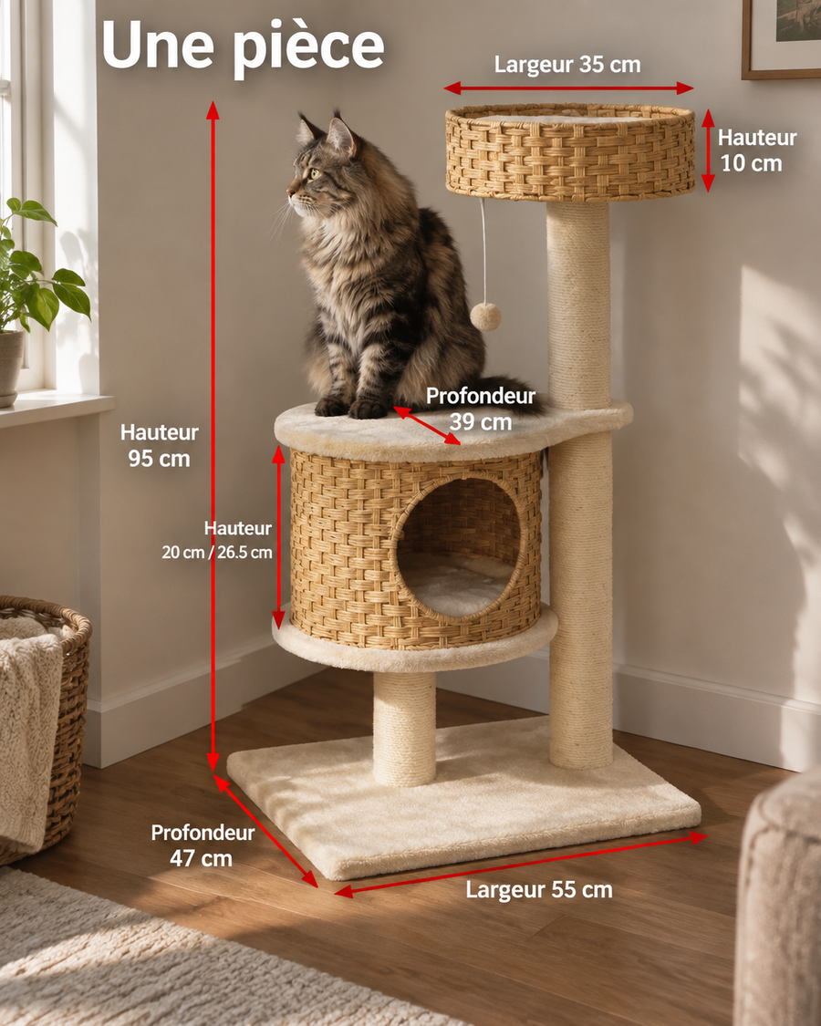 Variante · army green / france — arbre à chat rotin