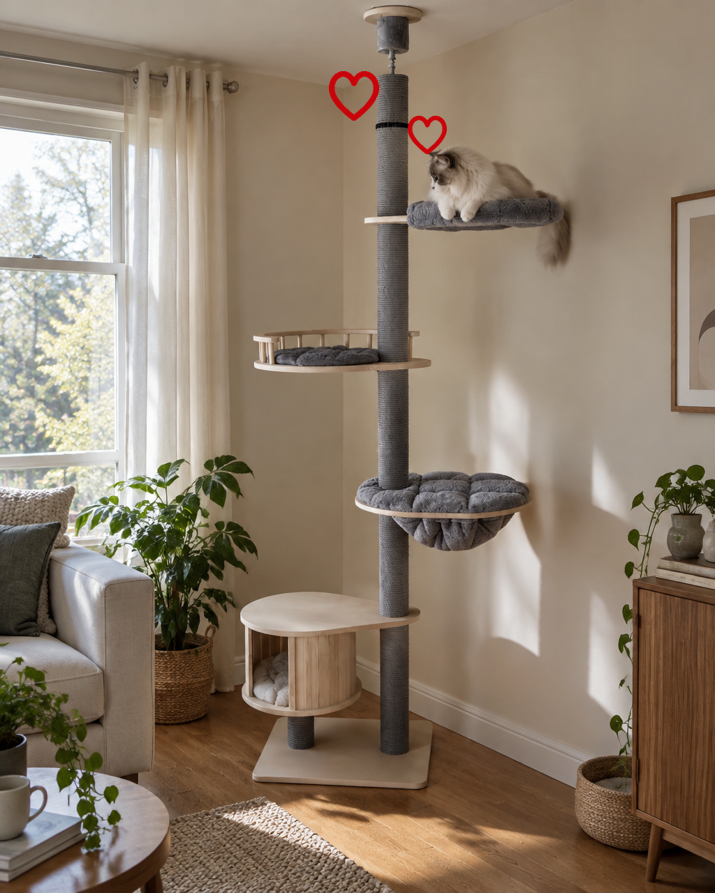 Arbre a chat plafond design