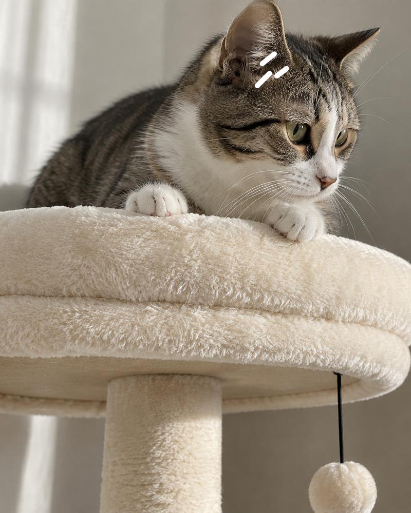 Arbre a chat beige