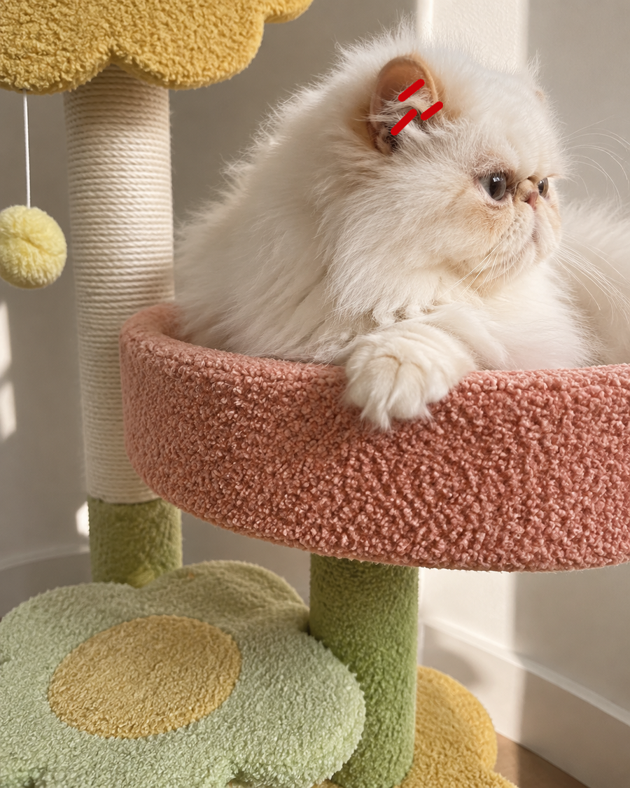 Arbre a chat fleur
