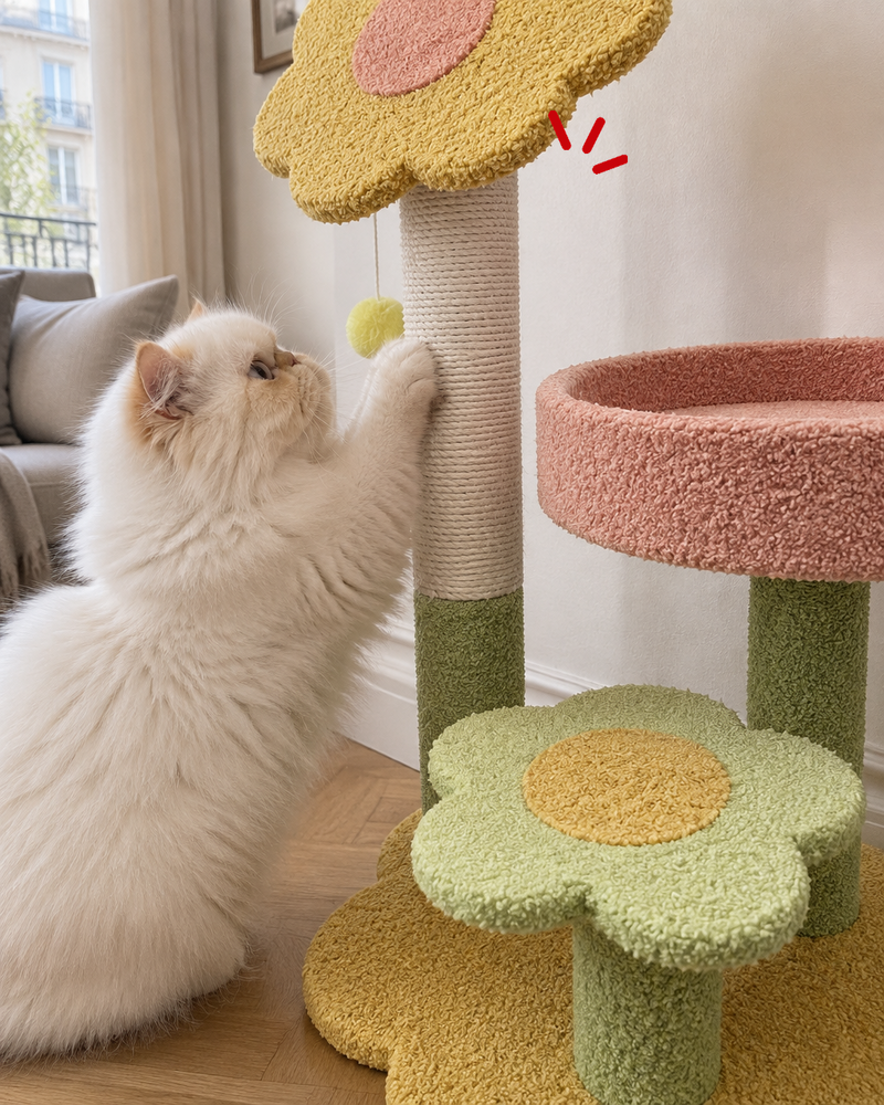 Le revêtement va perdre partout. · style2 — arbre a chat fleur