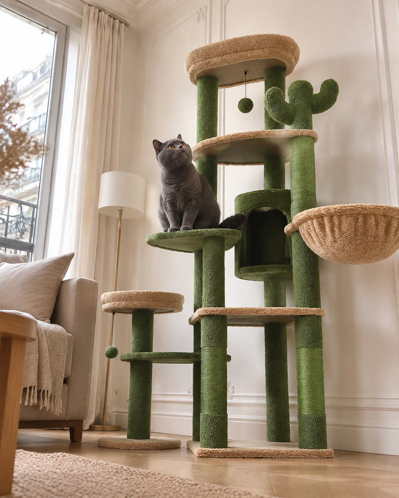 Le revêtement va perdre partout. · AMT0233BN — arbre a chat cactus