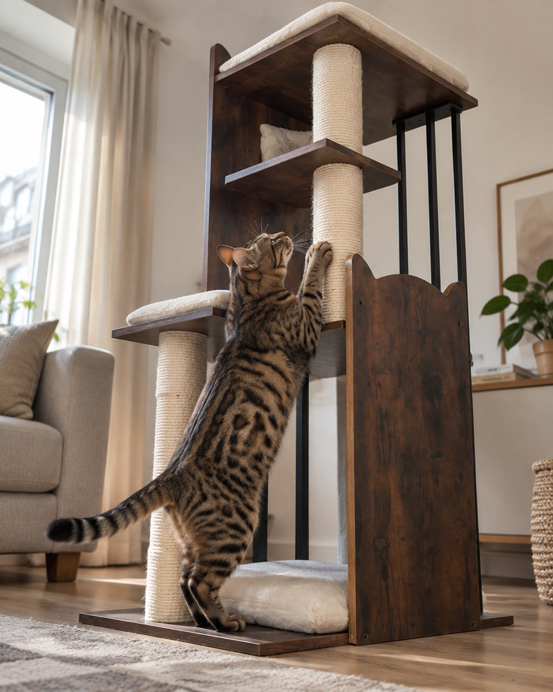 Le revêtement va perdre partout. · FXCOTCGTUFBKT0 — arbre à chat design luxe
