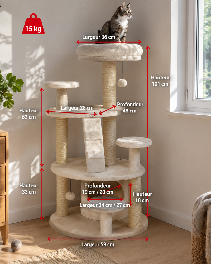 Photo · 4 — arbre a chat beige
