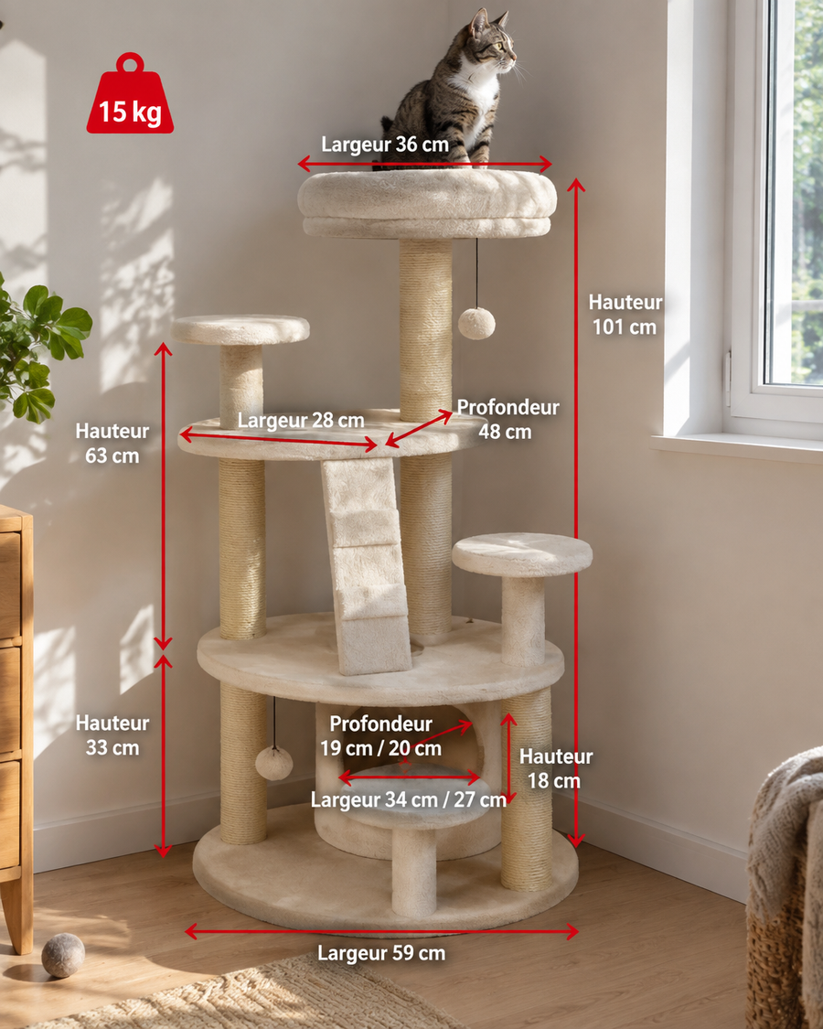 Photo · 4 — arbre a chat beige