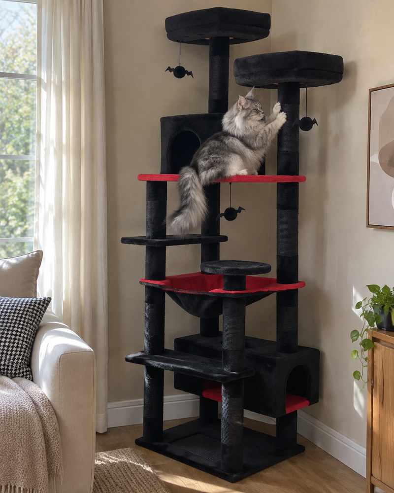 la matière · Black180cm — arbre a chat d'angle xxl