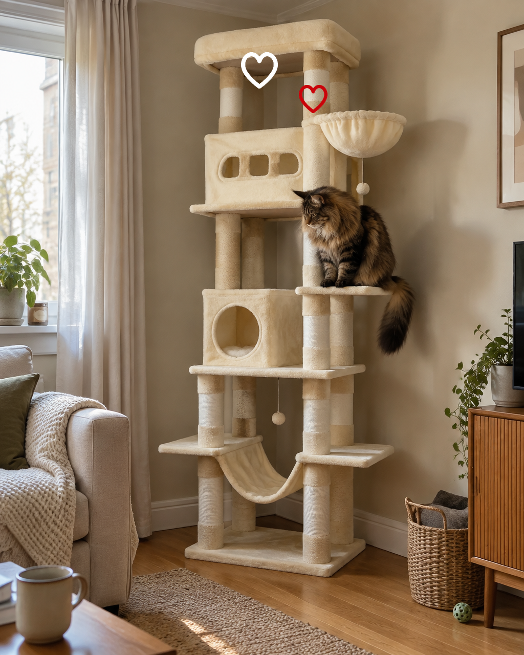 Chat gros gabarit arbre a chat maine coon