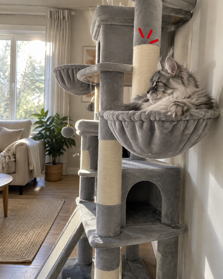 Arbre à chat xxl pour maine coon