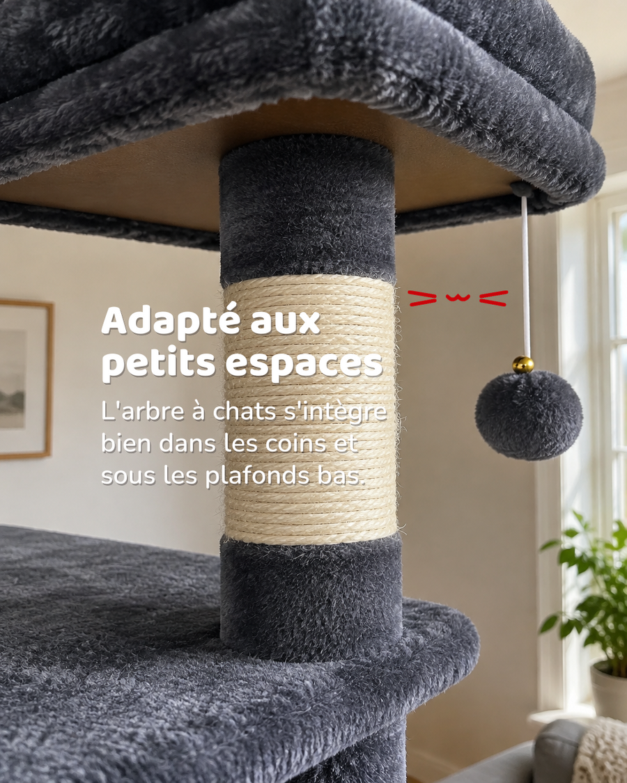 Adapté aux petits espaces — grand arbre à chats