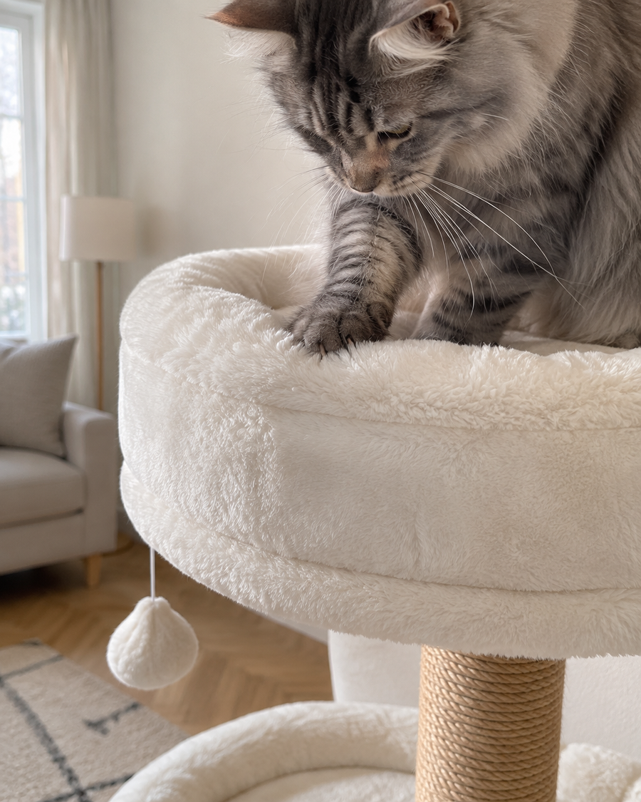 Il est trop haut pour mon plafond, ou trop large pour le coin. · army green — arbre à chat design scandinave