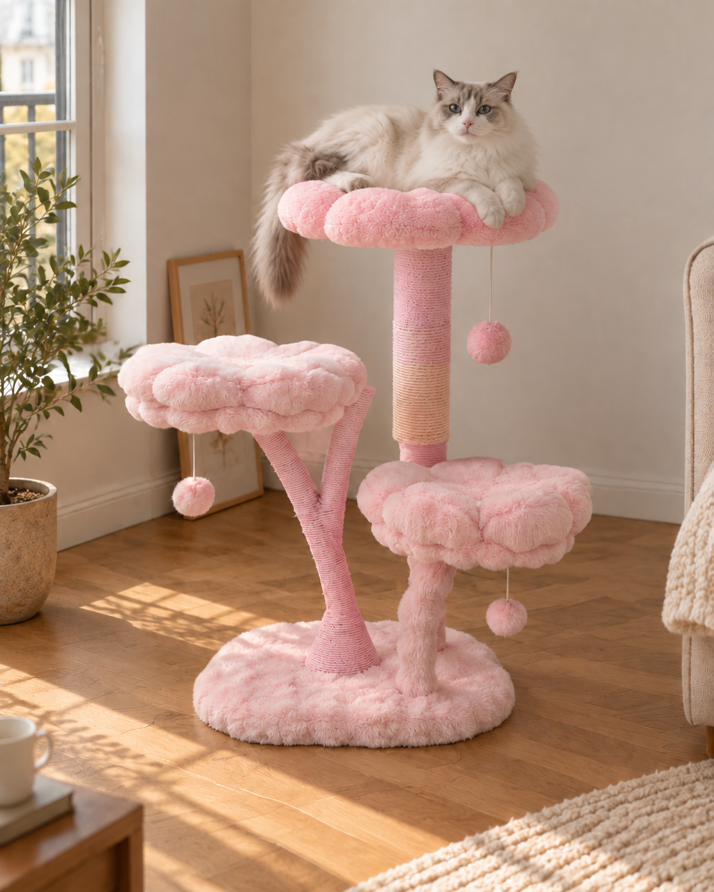 Photo principale — arbre a chat rose