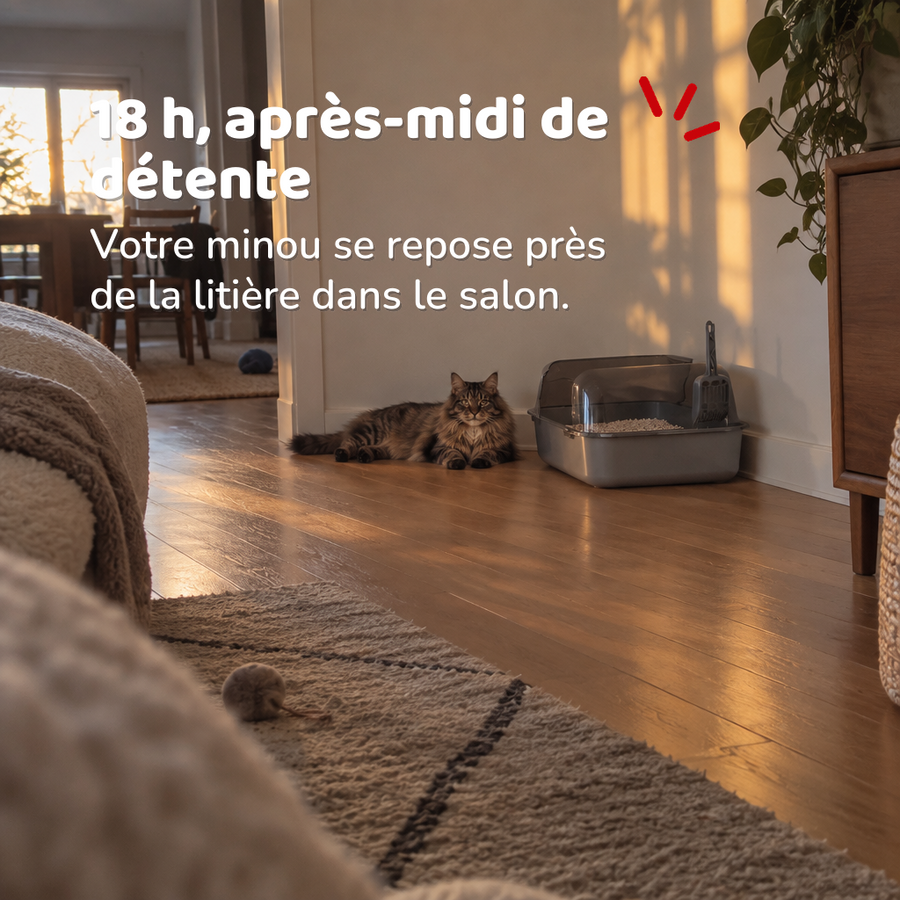 18 h, après-midi de détente — petite litiere chaton