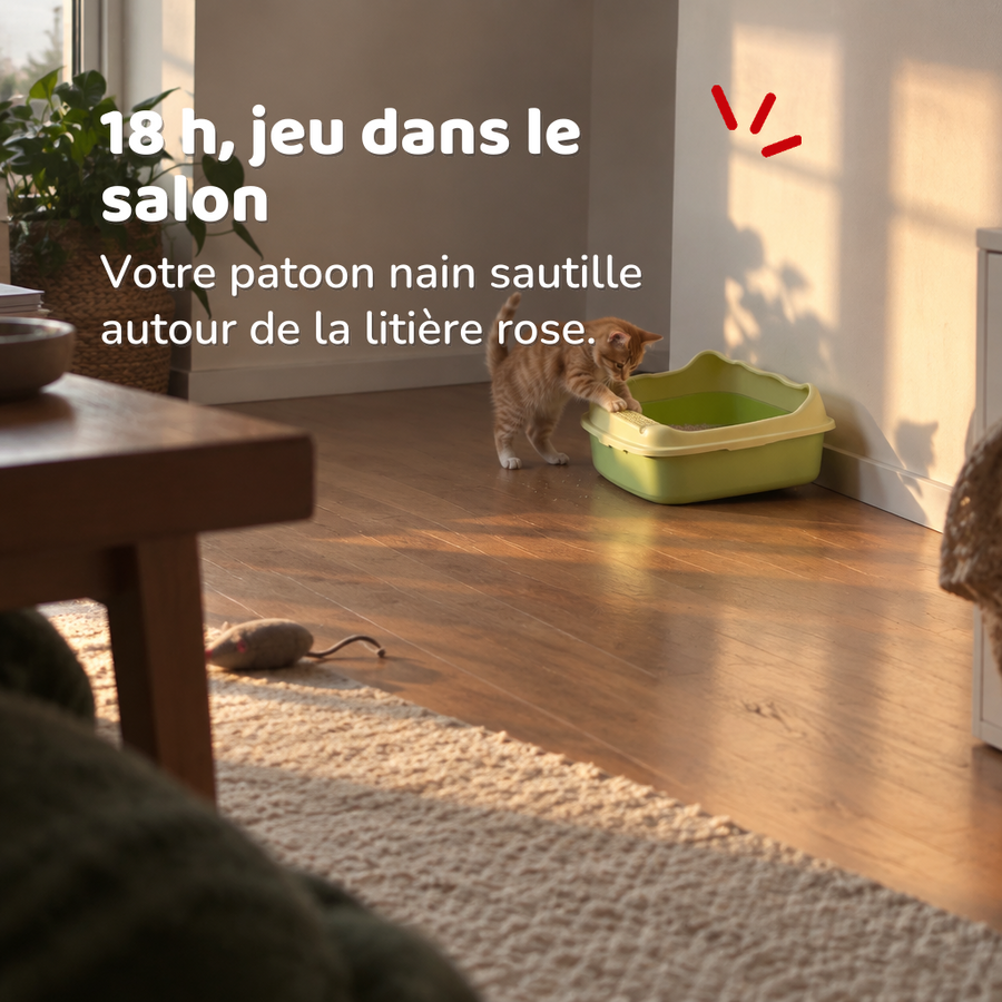 18 h, jeu dans le salon — litiere chaton