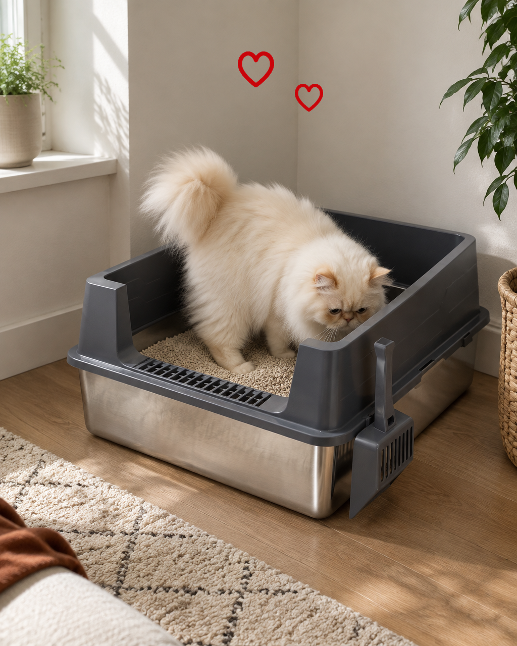 Bac à litière grand chat