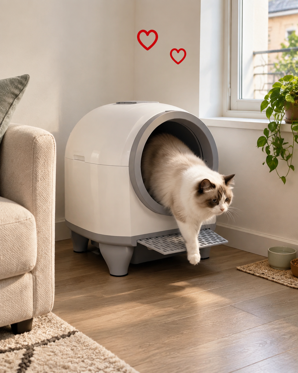 Litiere pour chats autonettoyante