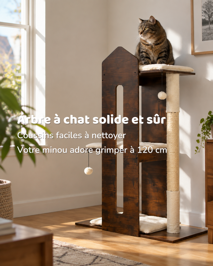 Arbre a chat de luxe bois