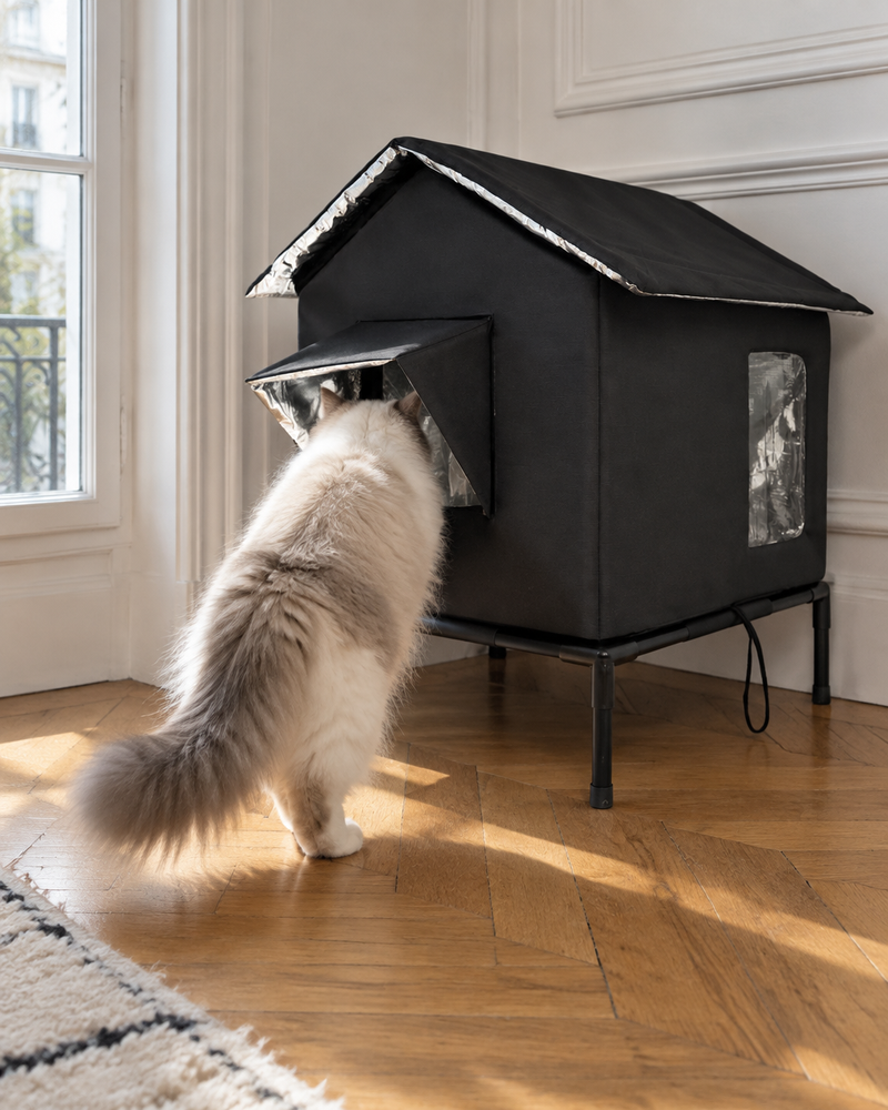 Variante · black / M 50X40X36CM — abri pour chat extérieur hiver