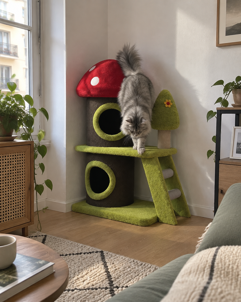 C'est trop large · 78X50X35cm — Arbre à chat champignon