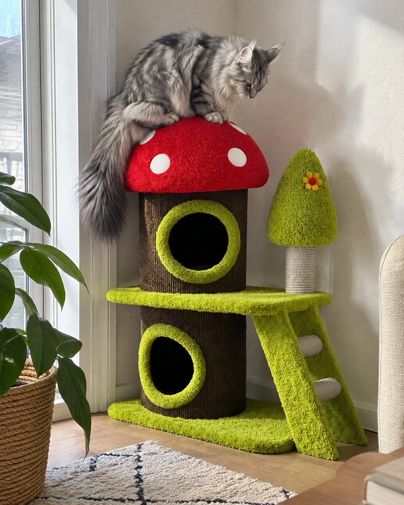 Il monte · 78X50X35cm — Arbre à chat champignon