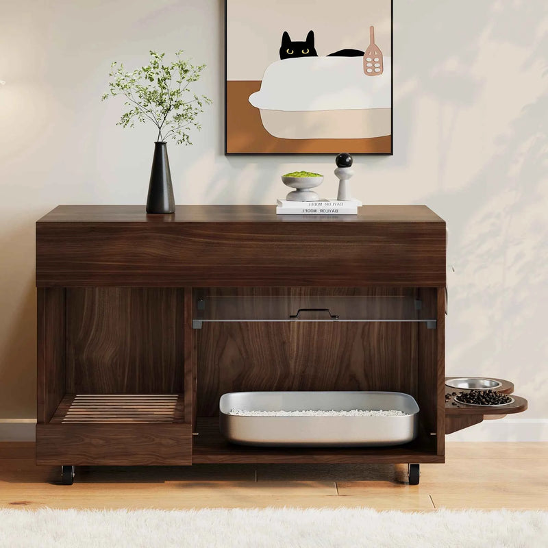 Meuble toilette chat