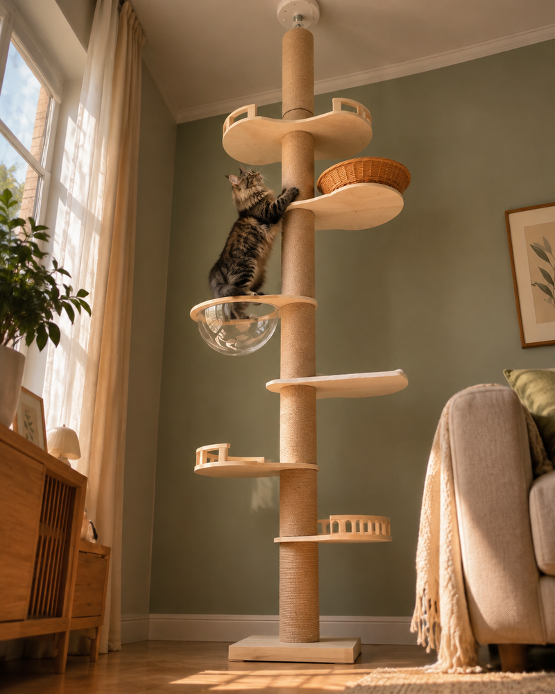 Le revêtement va perdre partout. · Germany — arbre à chat géant fixation plafond