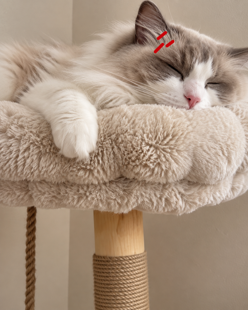 Il va s'effondrer sous le poids du chat. · brown — arbre a chat branche