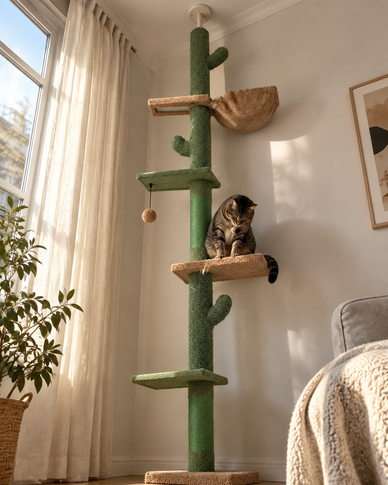 Le revêtement va perdre partout. · AMT0187GN — arbre à chat original bois