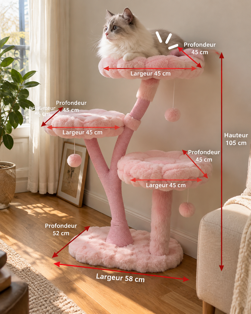 Arbre a chat rose