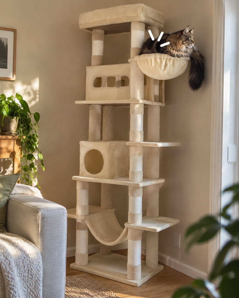 Chat gros gabarit arbre a chat maine coon
