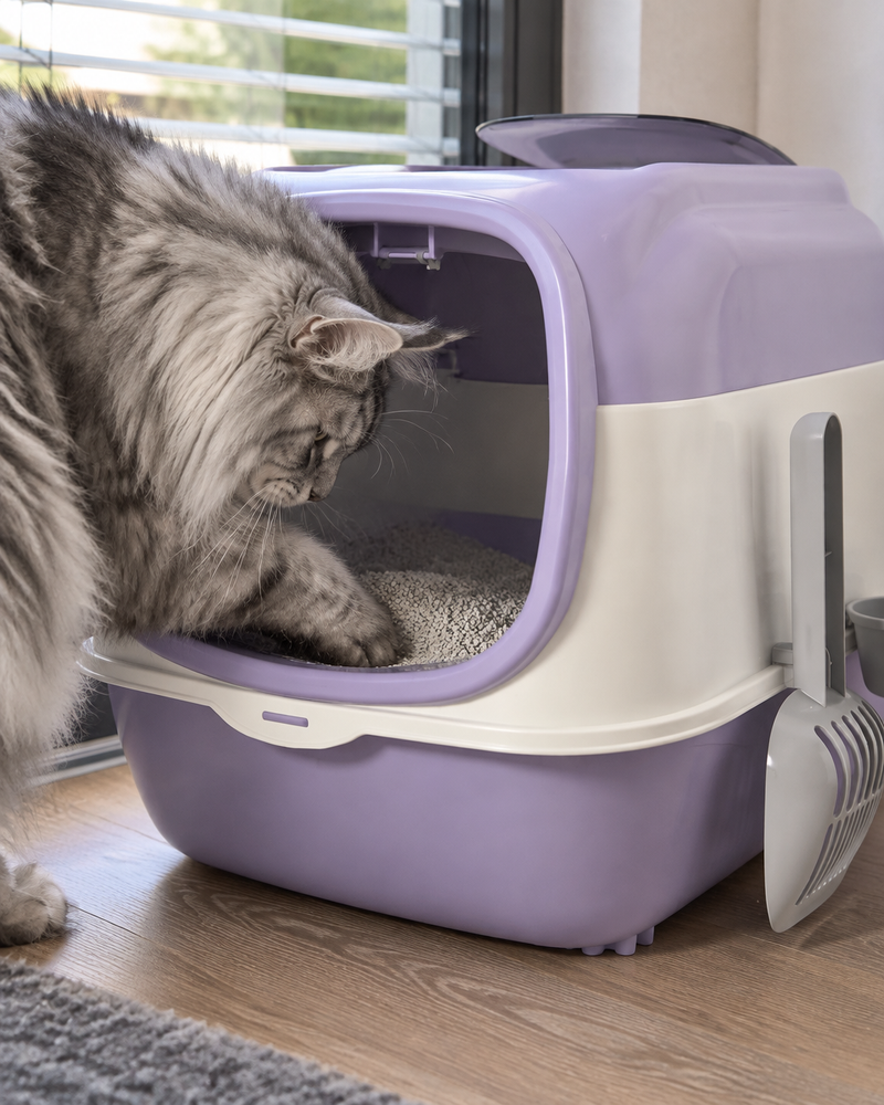 La poussière va partout quand je verse. · Poland — litiere xxl pour maine coon