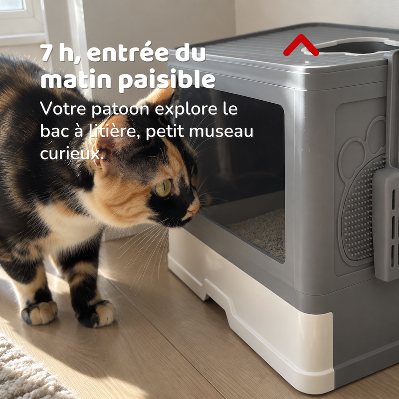 Bac à litière d'angle