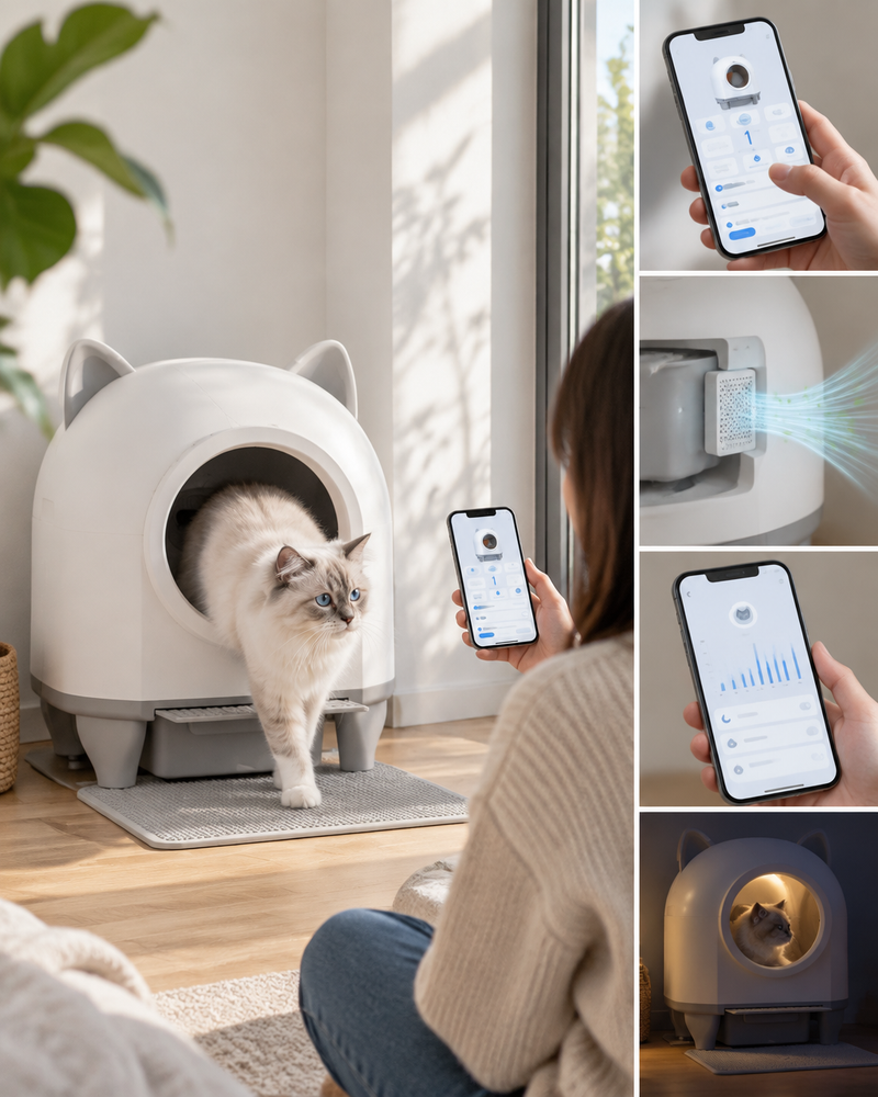 Photo · 6 — litiere pour chats autonettoyante