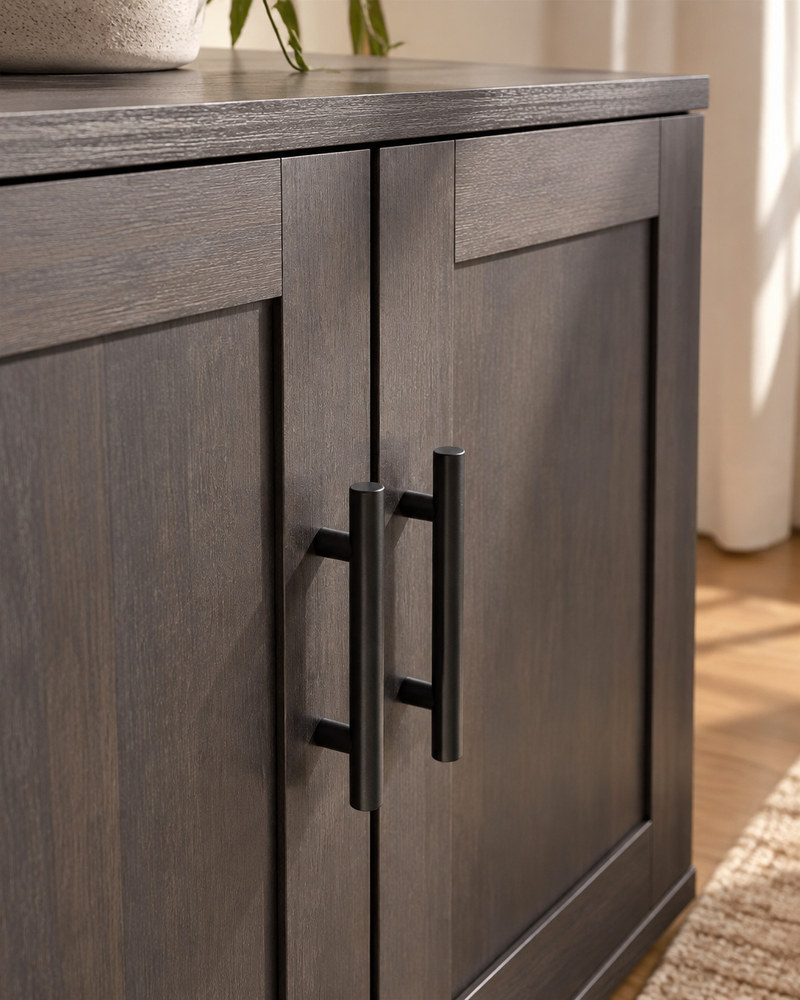 L'odeur va sortir dans le salon. · Black Walnut — Meuble litière chat xxl