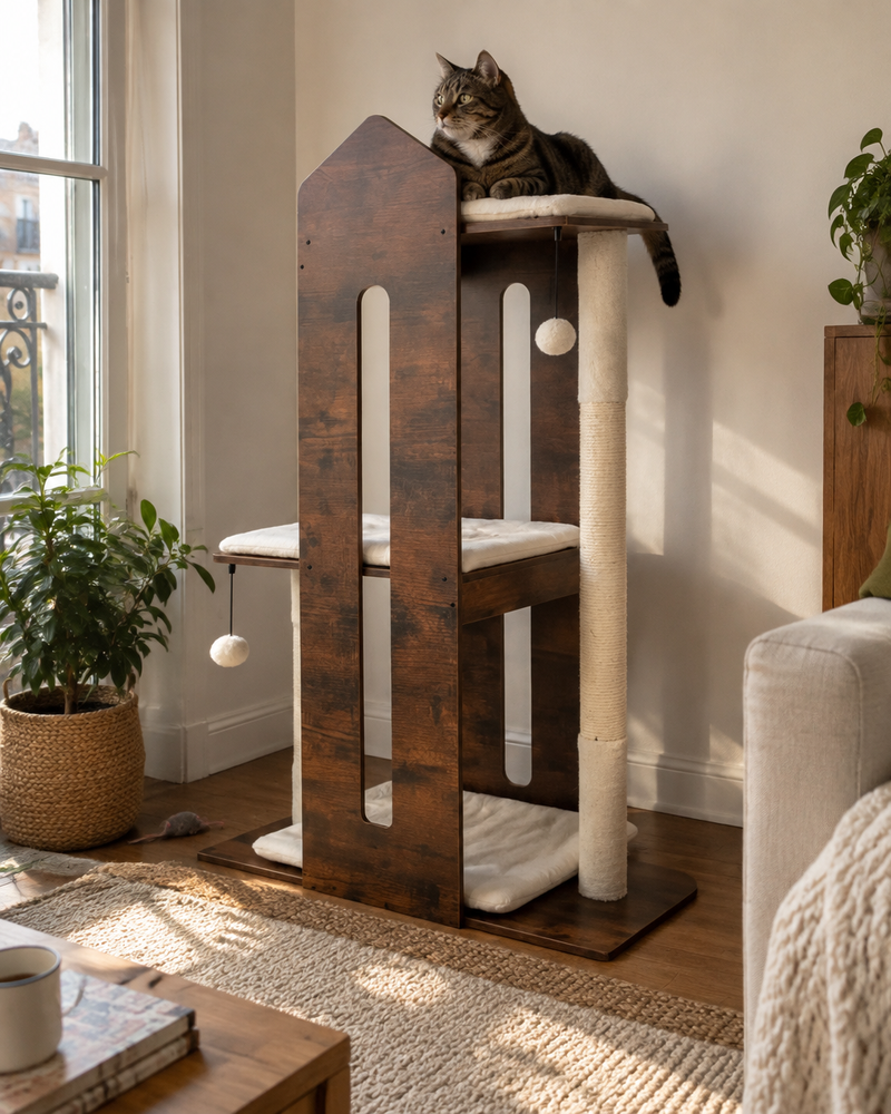 Photo principale — Arbre a chat de luxe bois