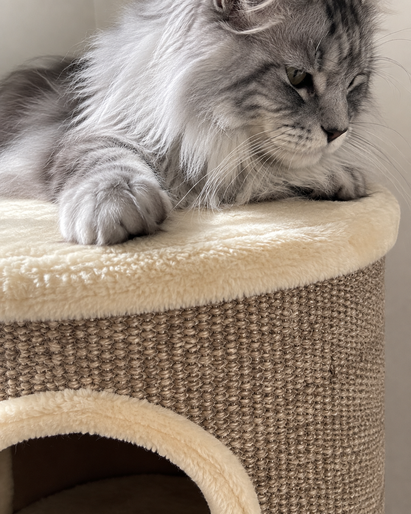 Il va s'effondrer sous le poids du chat. · Cat bed — Tour griffoir chat xxl