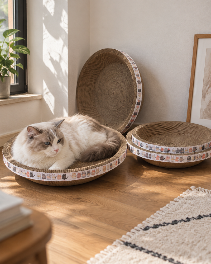 Ensemble · 1 — Griffoir chat carton rond